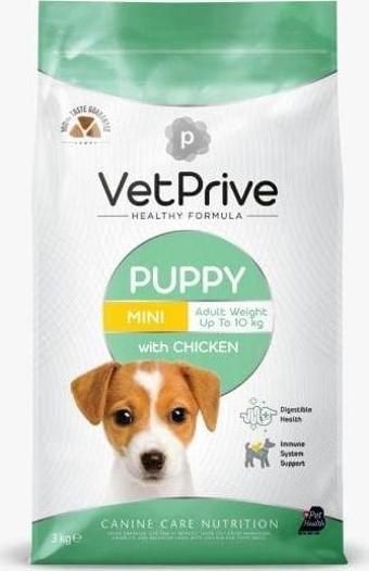 Vet Prive Puppy Tavuklu Küçük Irk Yavru Köpek Maması 3 Kg