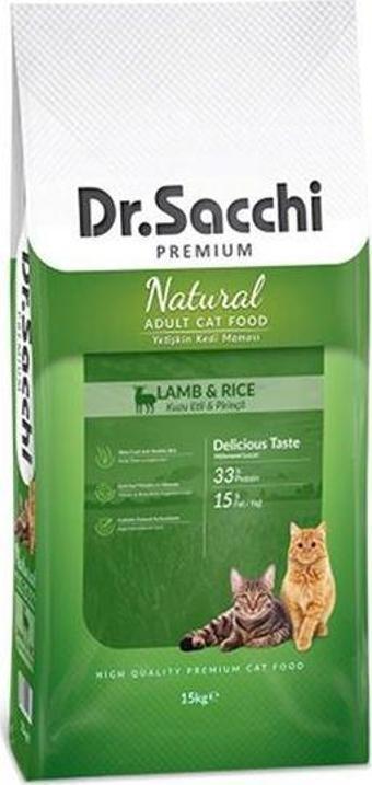 Dr.Sacchi Premium Natural Kuzulu Ve Pirinçli Yetişkin Kedi Mamasi 15kg