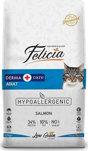 Felicia Düşük Tahıllı Hipoalerjenik Somonlu Yetişkin Kedi Maması 12 Kg - KONG