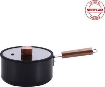0128 D-NEOBN118 BIEN ALUMINYUM DOKUM SOS TENCERESI SIYAH 18CM