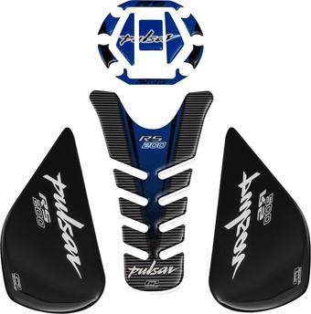 GP Kompozit Bajaj RS 200 2015-2020 Uyumlu Tank Pad Seti Mavi