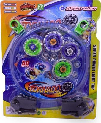 Beyblade 4 Metal Topaç 2 Fırlatıcı Ve Arena Seti  Hediye Cüzdan