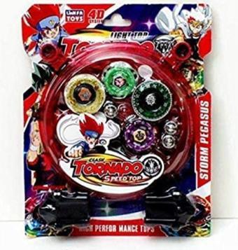 Beyblade Metal Fushion Tornado Clash 5d Arenalı 4 Lü Topaç Set