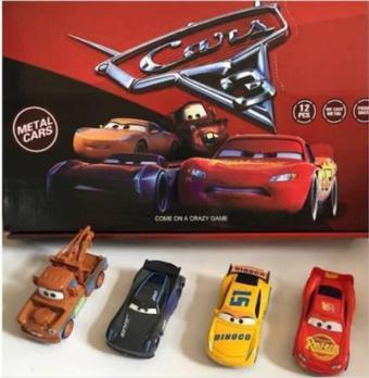 Cars Şimşek Mcqueen Mater Oyuncak Arabalar 4'lü Set