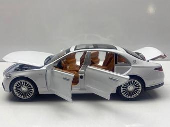 Hepsilazım Mercedes S600 Metal Araba 22 Cm Sesli Işıklı Oyuncak Demir Model Araç Diecast, Çek Bırak