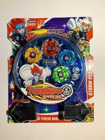 Hepsilazım Metal Fushion Tornado Clash Arenalı Beyblade 4'lü Oyuncak Seti