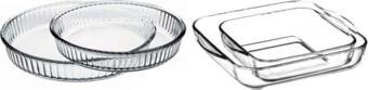 Paşabahçe Borcam Kare Yuvarlak 4 Parça Süper Set Fma04596 Fma02253