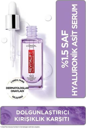 L'Oréal Paris Revitalift Filler %1.5 Saf Hyaluronik Asit Kırışıklık Karşıtı Serum - 30 ml