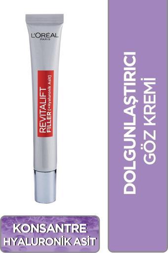 L'Oréal Paris Revitalift Filler Dolgunlaştırıcı Yaşlanma Karşıtı Göz Bakım Kremi - Hyaluronik Asit 15 ml