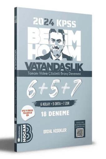 Benim Hocam Yayınları Kpss Vatandaşlık Tamamı Çözümlü 6+5+7 Deneme  - Benim Hocam Yayınları