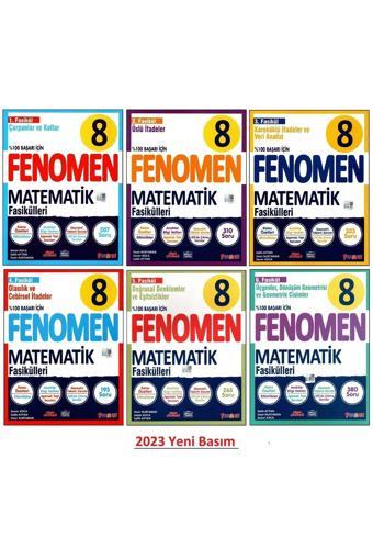 Gama Yayınları Fenomen 8. Sınıf Lgs Matematik 1.2.3.4.5.6 Fasikül (özetli) Soru Bankası 6 Kitap