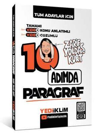 Yediiklim Yayınları Tüm Adaylar İçin 10 Adımda Paragraf Video Konu Anlatımlı Ve Video Çözümlü Soru Bankası - Yediiklim Yayınları