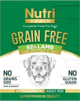 Nutri Canin %92 Kuzu Etli Tahılsız Köpek Maması 400 gr