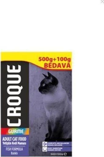 Croque Balıklı Gurme Yetişkin Kedi Mama 500+100 Gr