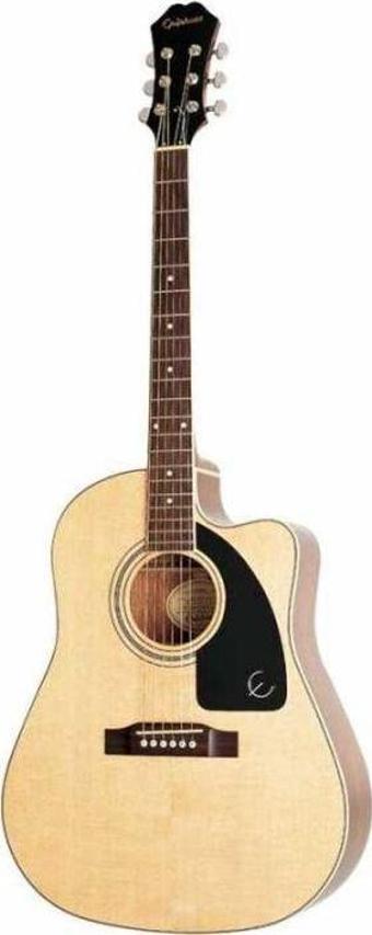 Epiphone AJ-220SCE Solid Top Elektro Akustik Gitar (Natural)