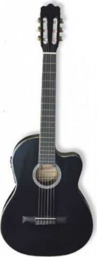 ashton CG44CEQ BK Elektro klasik gitar