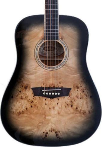 Washburn Deep Forest Burl Black Fade Akustik Gitar