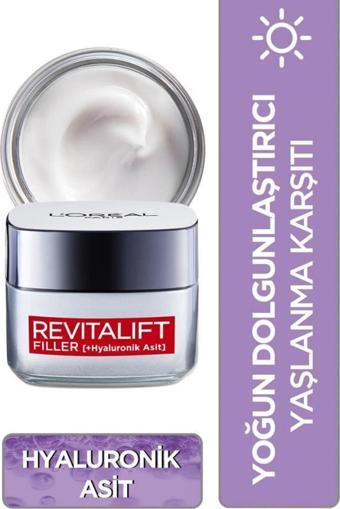 L'Oréal Paris Revitalift Filler Yoğun Dolgunlaştırıcı Yaşlanma Karşıtı Gündüz Kremi 50ml - Hyaluronik Asit