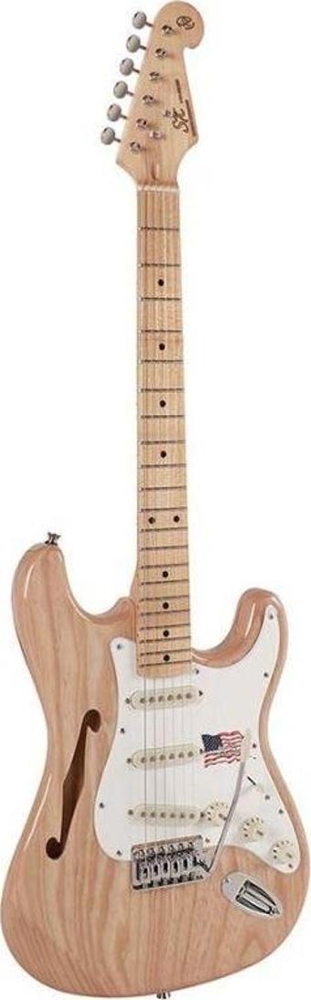 SX SST/ALDER/H/NA Hollow Body Elektro Gitar (Natural)