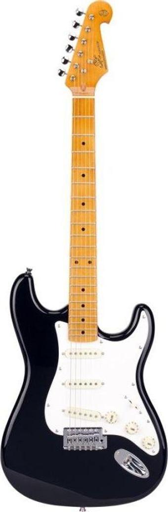 SX Stratocaster Elektro Gitar (Black)