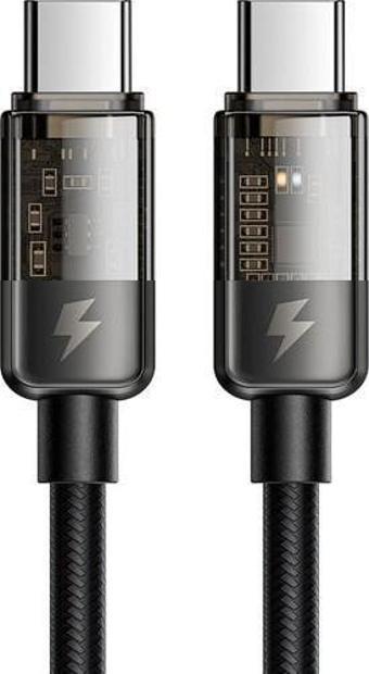 Mcdodo CA-2840 TypeC TypeC 100W Ledli Power Off Hızlı Data Sarj Kablo 1.2m Siyah