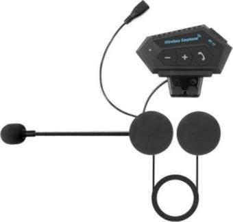 Torima BT12 Motosiklet Bluetooth Intercom Interkom Dinleme Ve Konuşma Özellikli Su Geçirmez Kulaklık