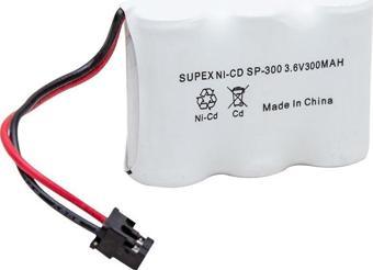 SUPEX SP-300 NI-CD 3LÜ KISA AÇIK 3.6 VOLT 300 MAH TELSİZ TELEFON PİLİ