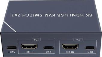 POWERMASTER PM-11777 8K HDMI USB KVM SWITCH 2X1