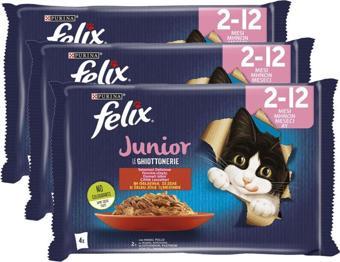 Purina Junior Multipack Sığır Etli Ve Tavuklu Yavru Yaş Kedi Maması - (85 Gr X 12 Adet)