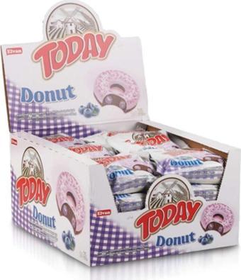 Elvan Today Donut Kek Yabanmersinli 40gr. 24 Adet (1 Kutu)