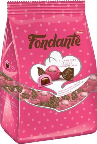 Elvan Fondante Çilekli Fudge Çikolata Kremalı 1000 gr. (1 Poşet)