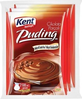 Kent Boringer Çikolata Parçalı Puding 115 Gr 3 Lü