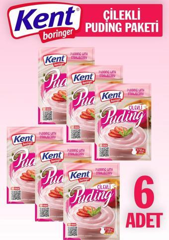 Kent Boringer Çilekli Puding 6'Lı Paket