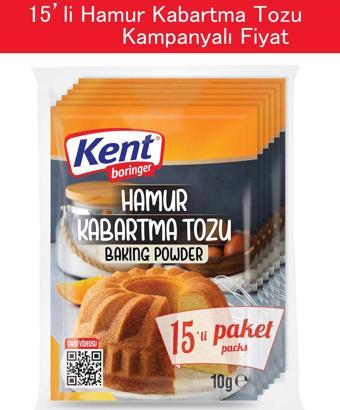 Kent Boringer Hamur Kabartma Tozu 15'Li Ekonomik Paket