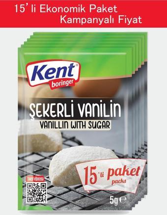 Kent Boringer Şekerli Vanilin 15'Li Ekonomik Paket