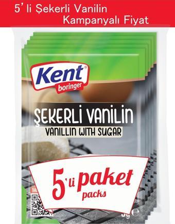 Kent Boringer Şekerli Vanilin 5'Li Ekonomik Paket