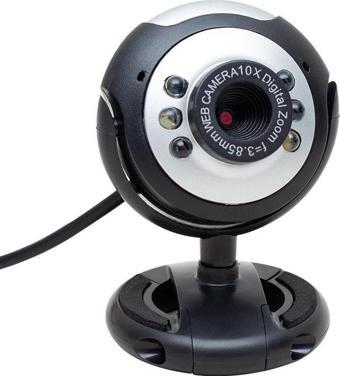 POWERMASTER PM-3962 1.3 MP 10X ZOOM 6 LEDLİ MİKROFONLU USB WEBCAM