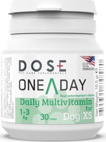 Dose One A Day Dog Köpek 1-3 Kg Arası Multivitamin 30 Tablet