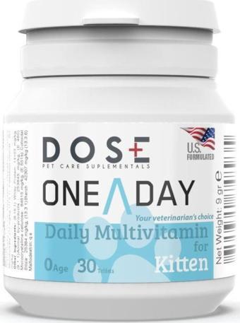 Dose One A Day Kıtten Yavru Kedi Multivitamin 30 Tablet