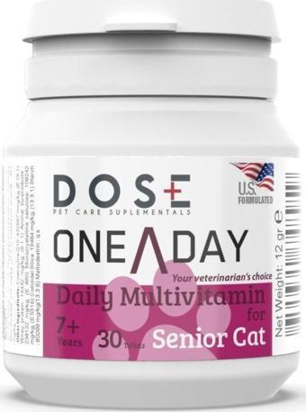 Dose One A Day Senior Yaşlı Kedi Multivitamin 30 Tablet