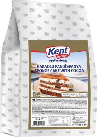 Kent Boringer Pandispanya Kakaolu Kek 3 Kg