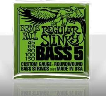 Ernie Ball P02836 Regular Slinky Nickel 45-130 (5 Telli) Bas Gitar Teli