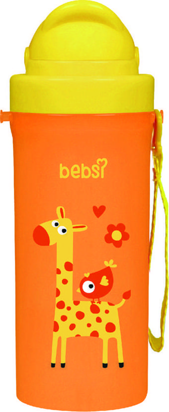 Bebsi Pipetli Bardak 300 ml - Turuncu