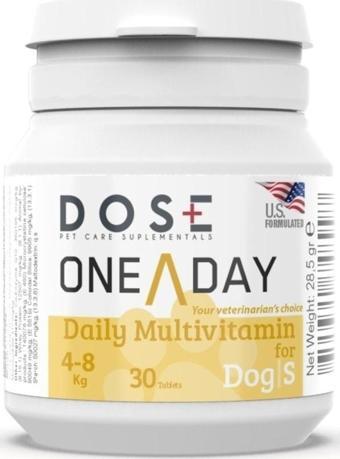 Dose One A Day Dog Köpek 4-8 Kg Arası Multivitamin 30 Tablet