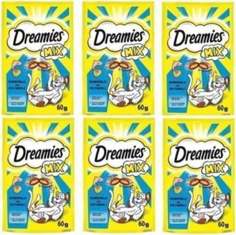 Dreamies Mix Somon Balıklı Ve Peynirli Kedi Ödülü 60 Gr (6 Adet)