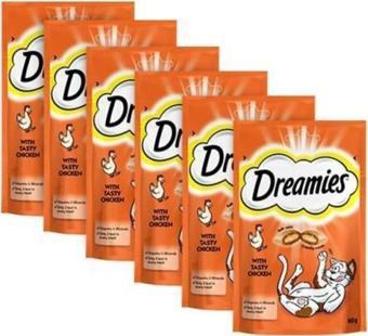 Dreamies Tavuklu Kedi Ödül Maması 60 Gr X 6 Adet