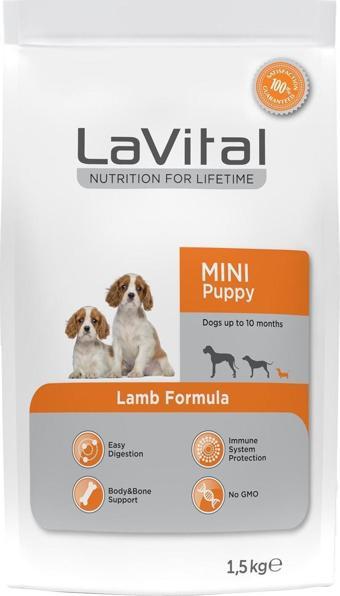 LaVital LaVital Mini Puppy Kuzu Etli Küçük Irk Yavru Köpek Maması 1,5 Kg