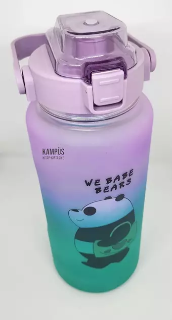 Taros Quokka Mor Yeşil Stickerlı Matara 2000 ml