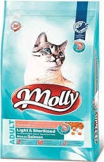 Molly Liht Sterilised Somonlu Kısırlaştırılmış Kedi Maması 15 Kg