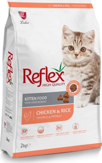 Reflex Kitten Tavuklu Pirinçli Yavru Kedi Maması 2 Kg X 2 Adet